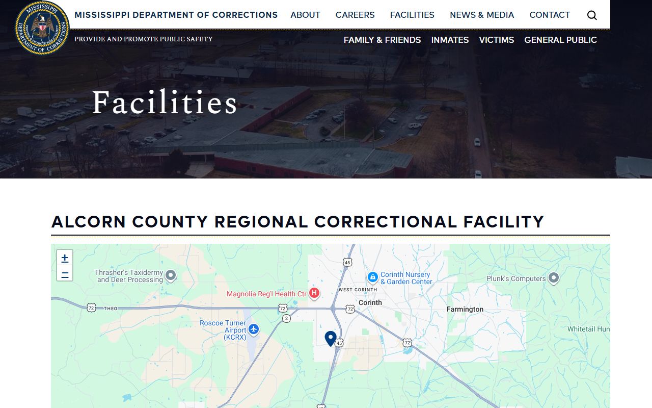 Alcorn County Regional Correctional Facility inmate lookup MDOC listing